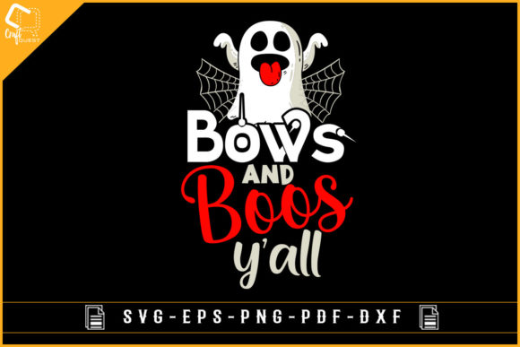 Bows and Boos Graphic for Halloween Crafts
