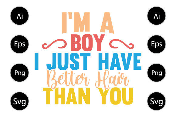 Boy Hair Graphic for Crafts and Marketing
