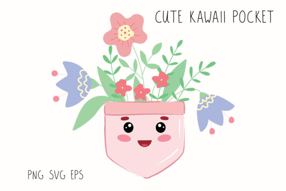 Cute Kawaii Pocket Graphics for Crafts