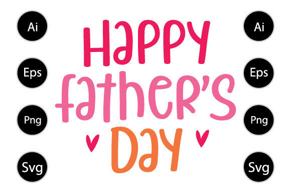 Happy Fathers Day Graphic for Crafts