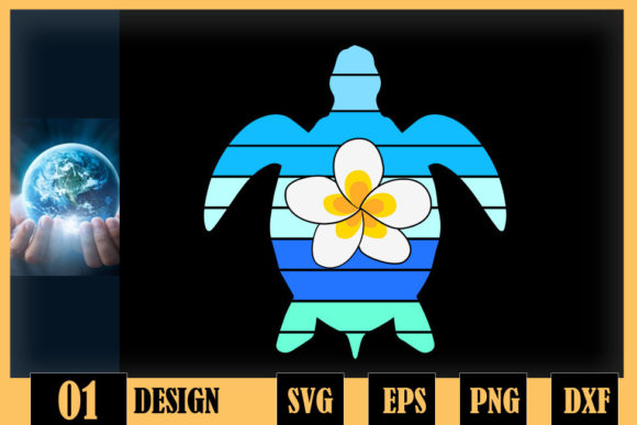 Hawaiian Sea Turtle Flower Hawaii Vibes Graphics