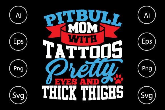 Pitbull Mom Graphics for Crafts