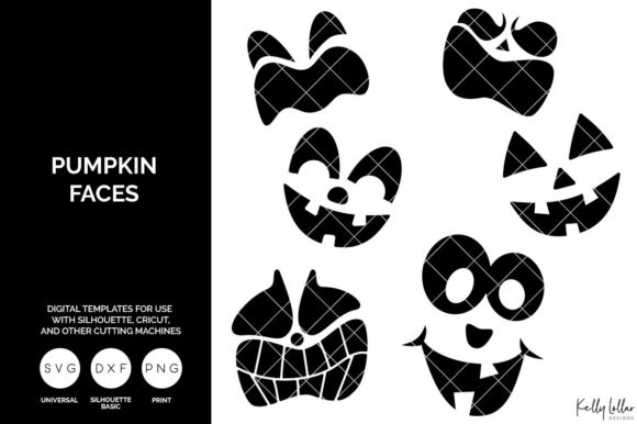 Pumpkin Faces Graphics for Creative Crafts