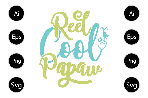 Reel Cool Papaw, Retro Fishing Vintage Graphics