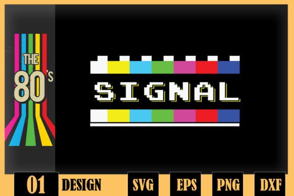 Signal Classic No Signal 80s Retro Graphics for Crafts