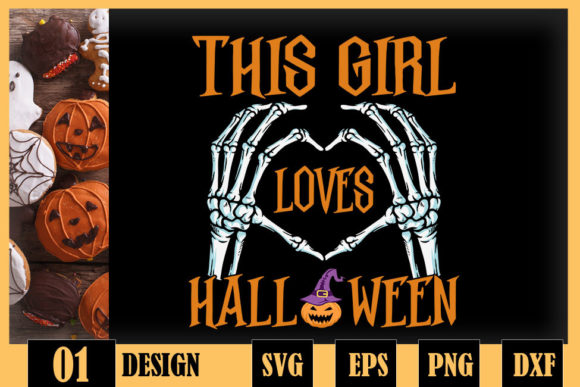 This Girl Loves Halloween Skeleton
