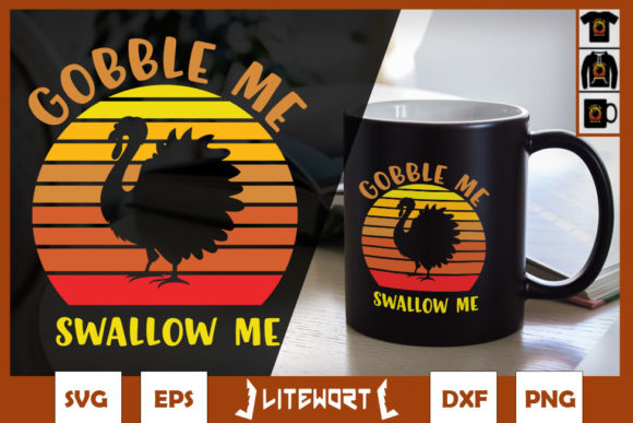 Vintage Gobble Me Swallow Graphics for Crafts
