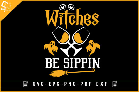 Witches Be Sipping Halloween T-shirt Graphics for Local Business Branding